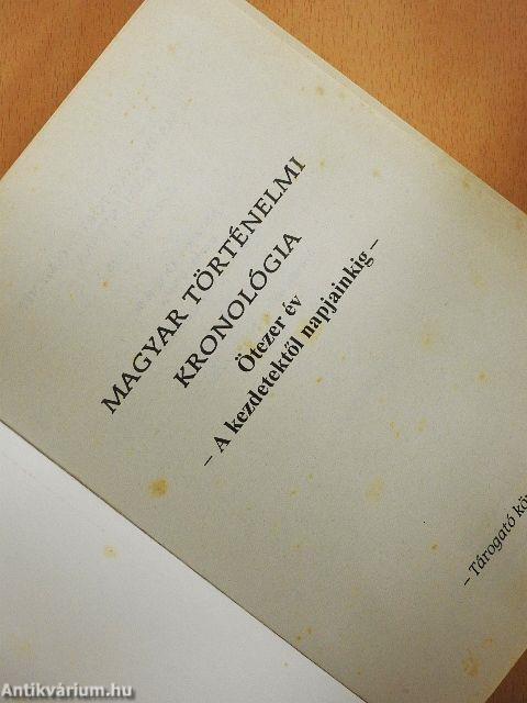 Magyar történelmi kronológia