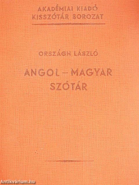 Angol-magyar szótár