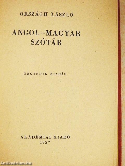 Angol-magyar szótár