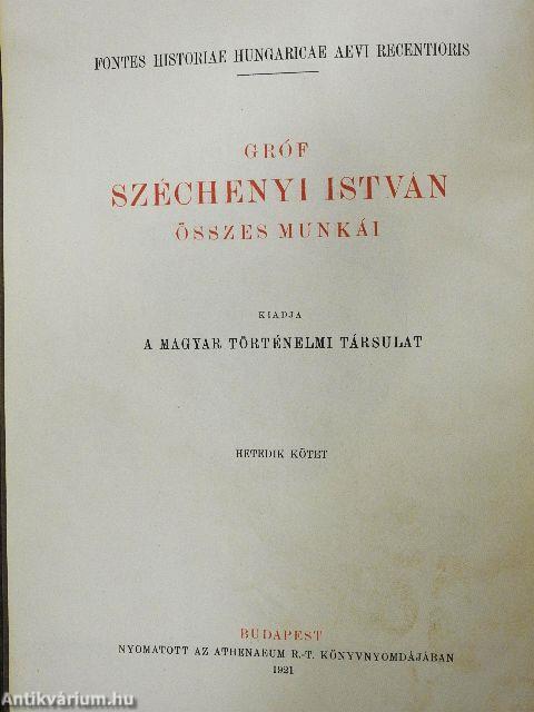 Gr. Széchenyi István döblingi irodalmi hagyatéka I. (rossz állapotú)