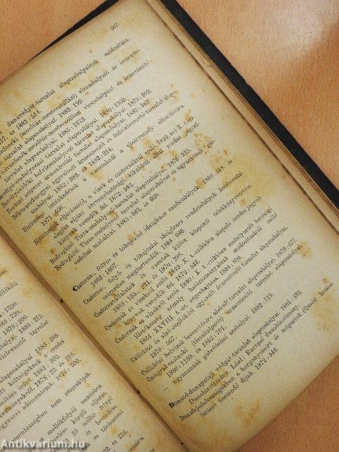 A vizjogi törvény, a tiszai törvény és az ezekre vonatkozó rendeletek (rossz állapotú)