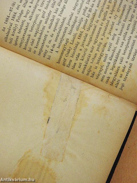 A vizjogi törvény, a tiszai törvény és az ezekre vonatkozó rendeletek (rossz állapotú)