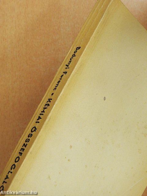 Kémiai összefoglaló