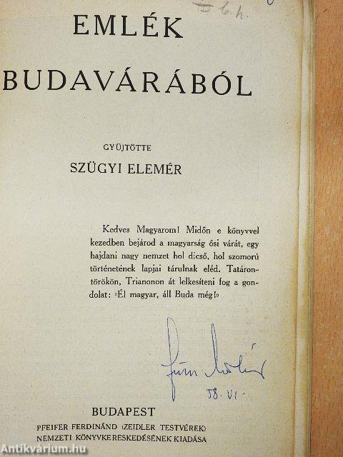 Emlék Budavárából