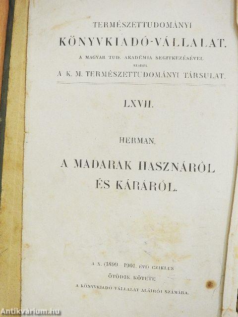 A madarak hasznáról és káráról (rossz állapotú)