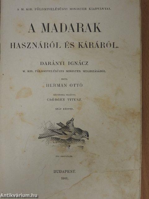 A madarak hasznáról és káráról (rossz állapotú)