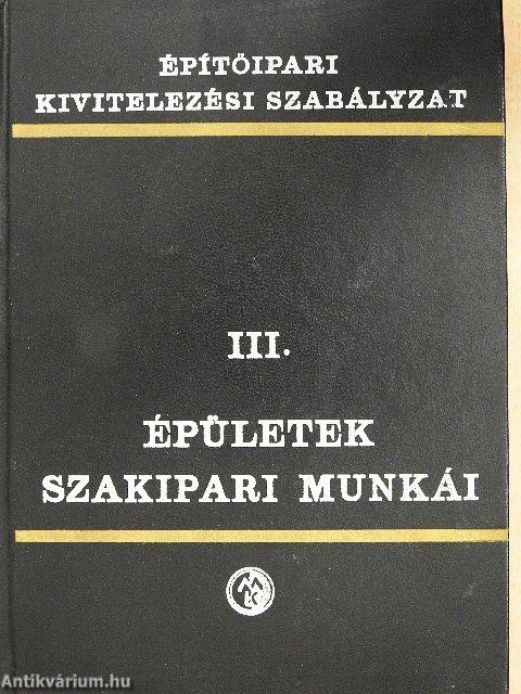 Épületek szakipari munkái