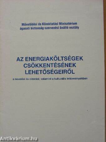 Az energiaköltségek csökkentésének lehetőségeiről