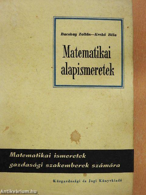 Matematikai alapismeretek