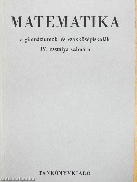 Matematika IV.
