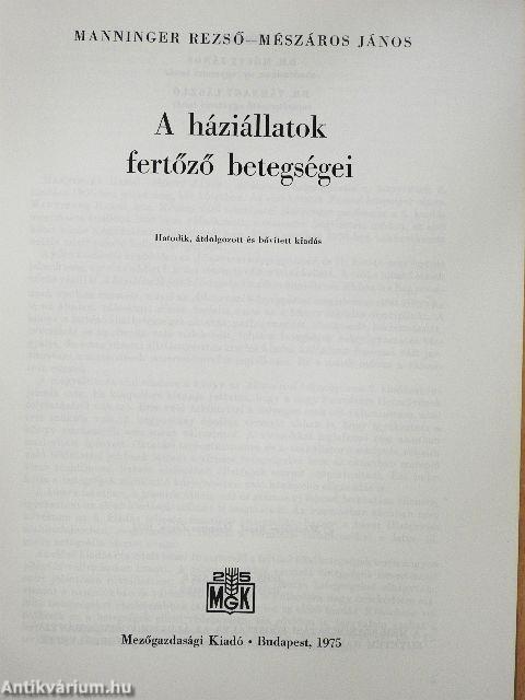 A háziállatok fertőző betegségei