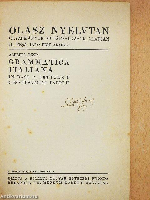 Olasz nyelvtan II.