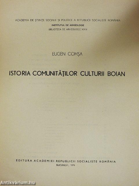 Istoria Comunitatilor Culturii Boian