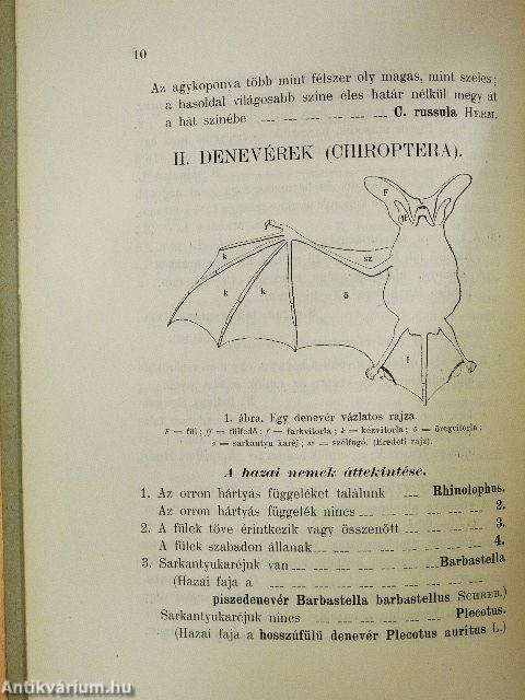 A magyarországi emlősök és azok külső rovarélősködőinek határozó táblái