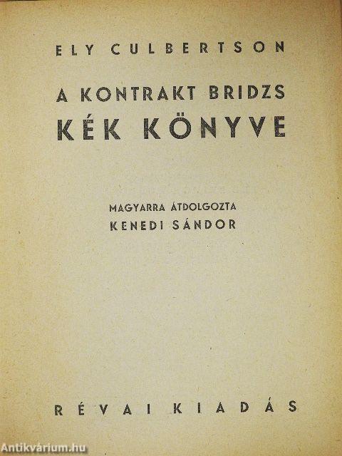 A kontrakt bridzs kék könyve