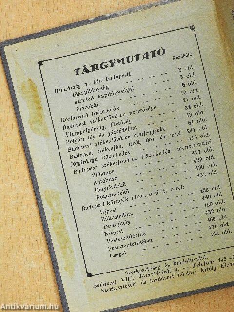 Az utca rendje 1939.