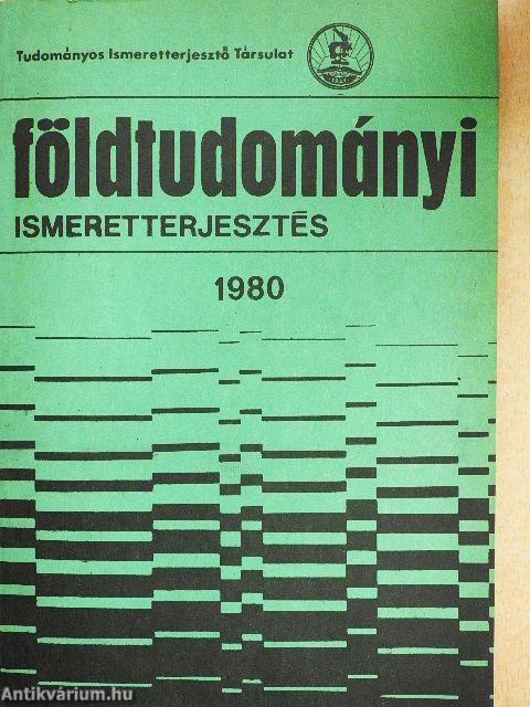 Földtudományi ismeretterjesztés 1980