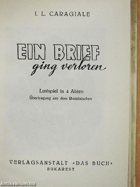 Ein Brief ging verloren