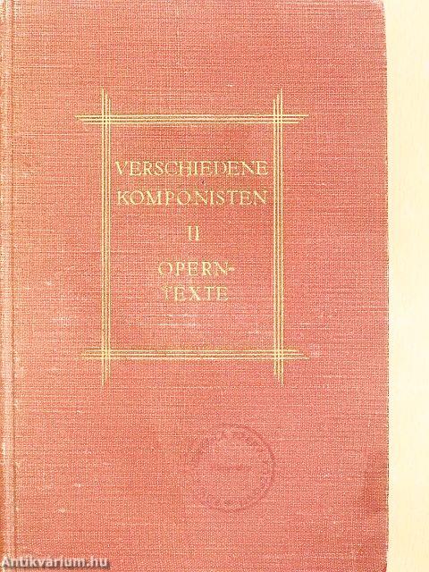 Der Postillon von Lonjumeau/Der Barbier von Bagdad/Dichter und Bauer/Orpheus in der Unterwelt (gótbetűs)