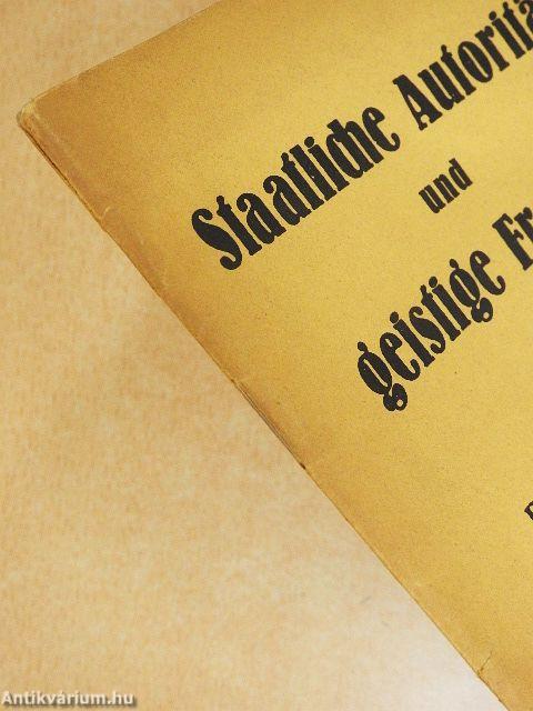 Staatliche Autorität und geistige Freiheit