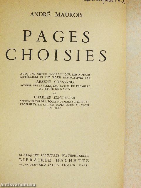 André Maurois Pages Choisies