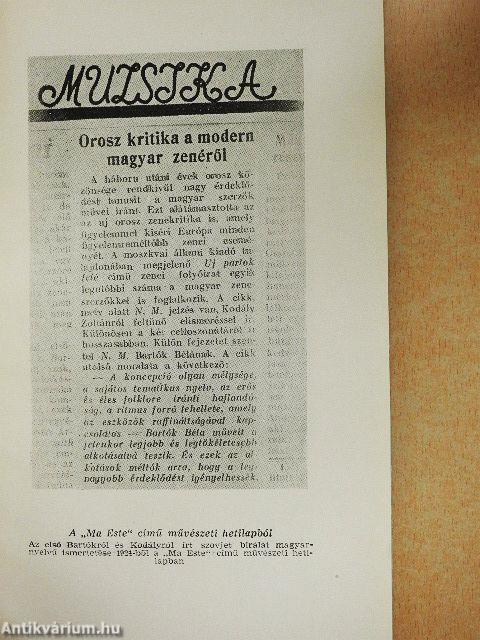 Beszélgetések Bartók Bélával