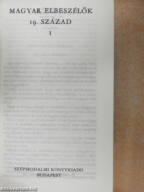 Magyar elbeszélők I-II.