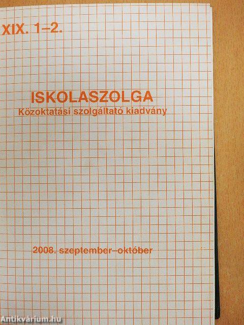 Iskolaszolga 2008. szeptember-október/2009. május-június