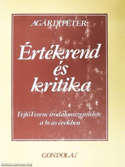 Értékrend és kritika