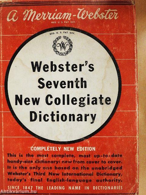 Webster's Seventh New Collegiate Dictionary