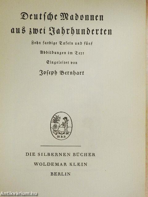 Deutsche Madonnen aus zwei Jahrhunderten (gótbetűs)