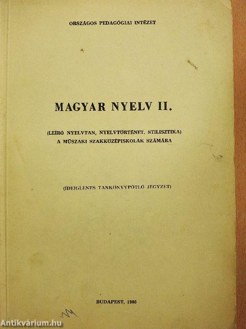 Magyar nyelv II.