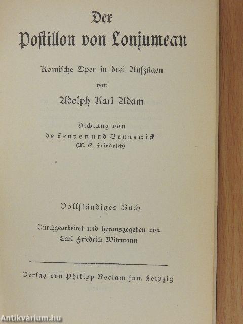 Der Postillon von Lonjumeau/Der Barbier von Bagdad/Dichter und Bauer/Orpheus in der Unterwelt (gótbetűs)