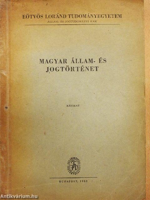 Magyar állam- és jogtörténet