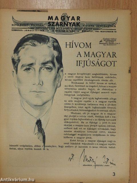 Magyar Szárnyak 1941. november 15.