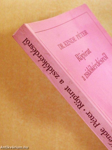 Röpirat a zsidókérdésről