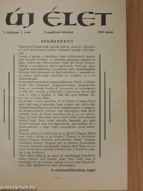 Új Élet 1963., 1965-1967. (vegyes számok)(18 db)