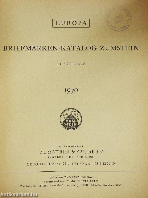 Briefmarken-katalog Zumstein - Europa 1970