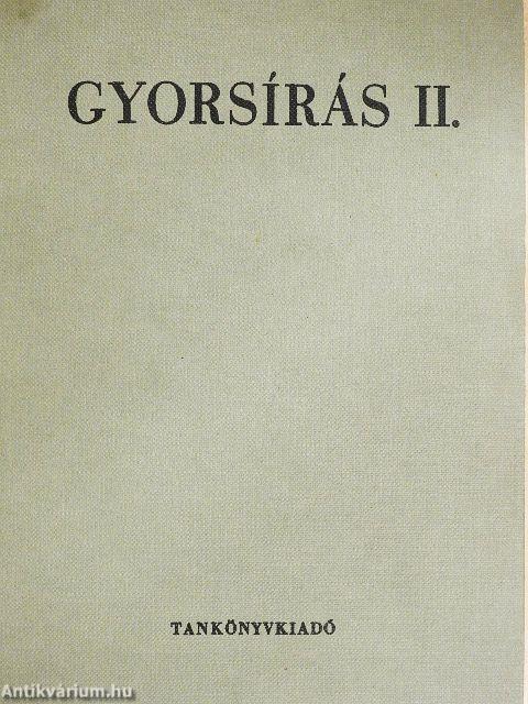 Gyorsírás II.
