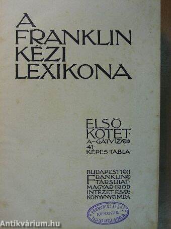 A Franklin kézi lexikona I-III.