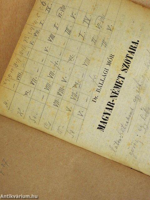 Uj teljes magyar és német szótár