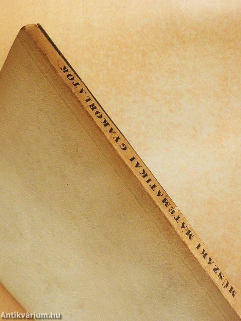 Műszaki matematikai gyakorlatok A. VIII.