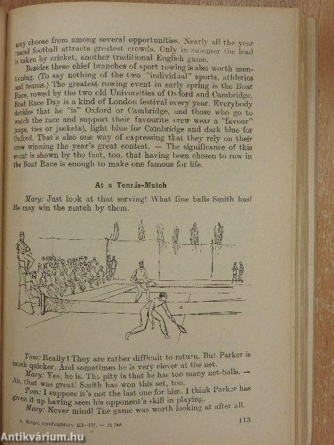 Angol nyelvkönyv III-IV.