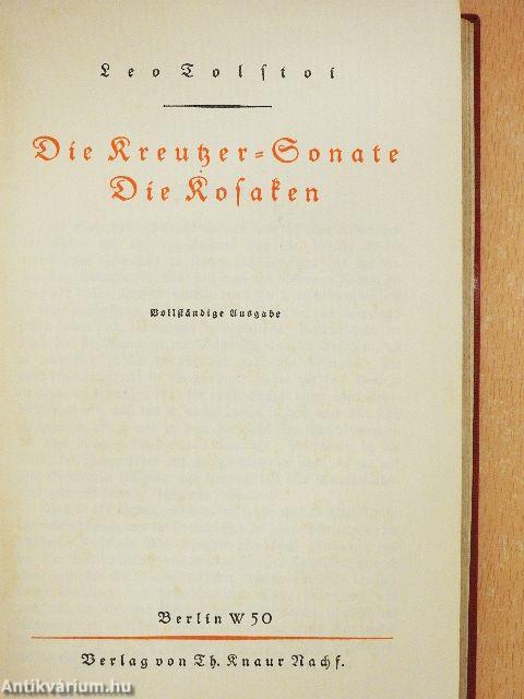 Die Kreuzer-Sonate/Die Kosaken (gótbetűs)