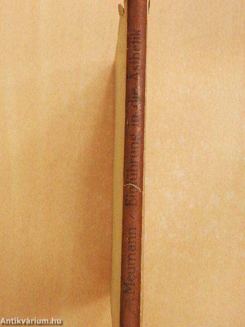 Einführung in die Ästhetik der Gegenwart (gótbetűs)