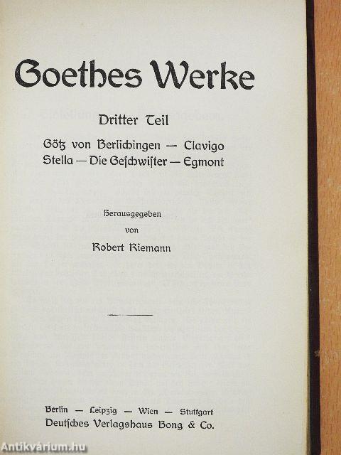 Goethes Werke 3-5. (gótbetűs) 