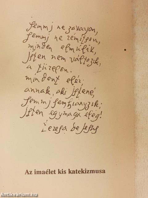 Az imaélet kis katekizmusa