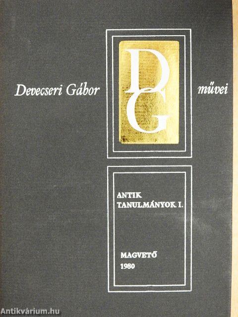 Antik tanulmányok I-II.