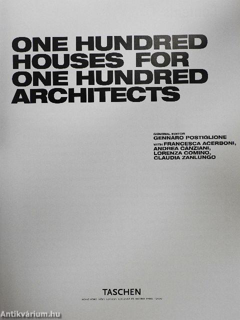 One hundred houses for one hundred architects
