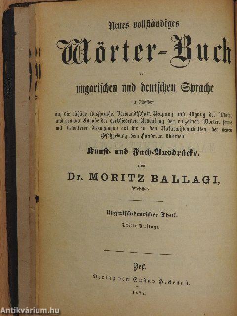 Uj teljes magyar és német szótár